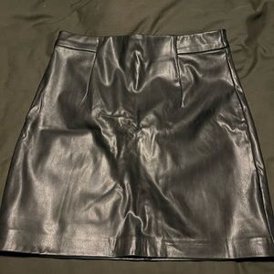 Black  faux leather skirt